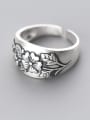 thumb Vintage Flower Shaped Thai Silver Open Design Ring 2