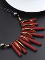 thumb Fashion Resin Bars Artificial Leather Alloy Necklace 2