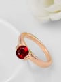 thumb High-quality Red Swiss Zircon Geometric Ring 2