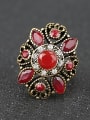 thumb Retro Ethnic style Resin stones Double Color Plated Alloy Ring 2