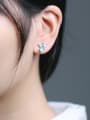 thumb Lovely Small Angel Crystal Stud Earrings 1