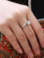 thumb Fashion Shiny Cubic Rhinestone Titanium Ring 1