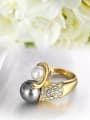 thumb Exquisite Double Color Artificial Pearl Ring 2