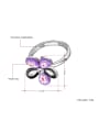 thumb Purple Flower Shaped Polymer Clay Three Pieces Jewelry Set 3