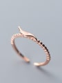 thumb 925 Sterling Silver With Silver Plated Personality wing Free Size Rings 1