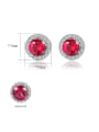 thumb 925 Sterling Silver With Cubic Zirconia  Delicate Round Stud Earrings 4