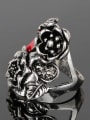 thumb Exquisite Retro style Antique Silver Plated Alloy Flowery Ring 3