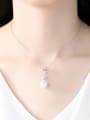 thumb Copper inlaid AAA zircon imitation pearl Water Drop Necklace 1