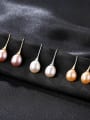 thumb Sterling silver natural freshwater pearl minimalist earrings 2