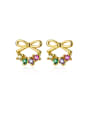 thumb 925 Sterling Silver With Cubic Zirconia Cute Butterfly Stud Earrings 0