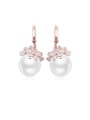 thumb Temperament Pearl Zircon Stud drop earring 0