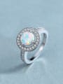 thumb 2018 Round Opal Stone Engagement Ring 0