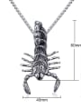 thumb Personality Insect Shaped Stainless Steel Men Pendant 1