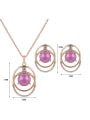 thumb Alloy Imitation-gold Plated Fashion Artificial Stones Two Pieces Jewelry Set 3