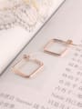 thumb Simple Square Opening Stud Earrings 1