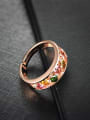 thumb Rose Gold Plated Multi-color Gemstones Multistone ring 0