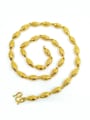 thumb Luxury Gold Plated Oval Shaped Necklace 0