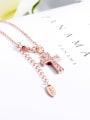 thumb Copper With 18k Rose Gold Plated Trendy Cross Necklaces 2