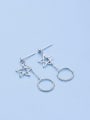 thumb Star And Round Shaped Stud Earrings 3