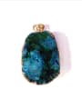 thumb Geometrical Blue Natural Crystal Copper Pendant 0