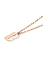 thumb Stainless Steel Rose Gold Shell Necklace 3