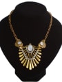 thumb Retro style White Resin Antique Copper Plated Alloy Necklace 0