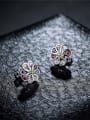 thumb Beautiful Multi-color Flower Shaped Crystal Stud Earrings 2