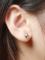 thumb Copper Alloy White Gold Plated Water Drop Artificial Crystal stud Earring 1