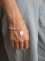 thumb Sterling silver personality chain queen coin bead bracelet 0