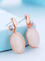 thumb Simply Style Oval Shaped Zircon drop earring 2