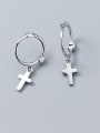 thumb 925 Sterling Silver With Cross Earrings 0
