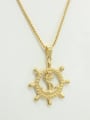 thumb Round Anchor Coarse Sweater Necklace 0