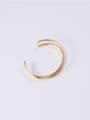 thumb Titanium With Gold Plated Personality Geometric Free Size Bangles 4
