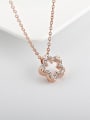 thumb Simple Style Rose Gold Crystal Necklace 1