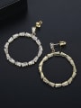 thumb Copper With  Cubic Zirconia  Simplistic Round Hoop Earrings 2