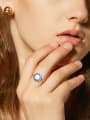 thumb Fashion Opal stone Cubic Zirconias Flowery 925 Silver Ring 2