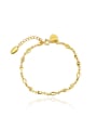 thumb Copper Alloy 23K Gold Plated Simple style Geometry Bracelet 0