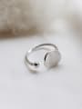thumb Sterling silver brushed love free size ring 2