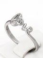thumb Love Letter Shaped Women Platinum Plated Ring 2