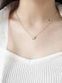 thumb Sterling Silver geometric square Long Necklace 3