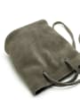 thumb Frosted cowhide single shoulder Bucket Bag 2