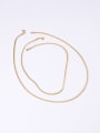 thumb Titanium With Gold Plated Simplistic Short Snake Chain 1