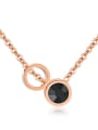thumb Stainless Steel With Rose Gold Plated Fashion Round Necklaces 0