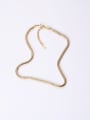 thumb Titanium With Gold Plated Simplistic Snake Chain Necklaces 2
