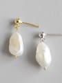 thumb 925 Sterling Silver With 18k Gold Plated Trendy Irregular Bridal Stud Earrings 0