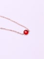 thumb Small Ruby Pendant Clavicle Necklace 0