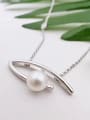 thumb Fashion Freshwater Pearl Eye-shaped Necklace 2