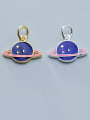 thumb 925 Sterling Silver With Enamel Personality Round  Earth Pendants 0