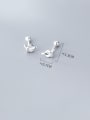 thumb 925 Sterling Silver With Gold Plated Simplistic Spiral Rope Knot  Stud Earrings 4