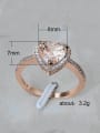 thumb Copper With  Cubic Zirconia Simplistic Heart Band Rings 3
